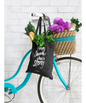 Eco-bag shopper MEMO black "Every Summer has a story" 