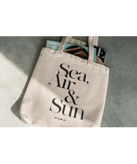 Eco-bag shopper MEMO natural "Sea, Air & Sun" 