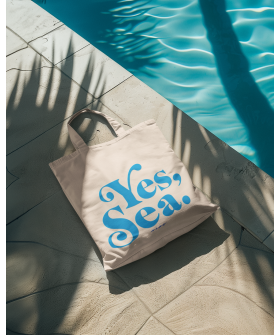 Eco-bag shopper MEMO natural "Yes, Sea." 