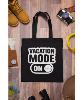 Eco-bag shopper MEMO black "Vacation mode on" 
