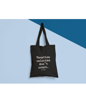Eco-bag shopper MEMO black "Vacation calories don`t count." 