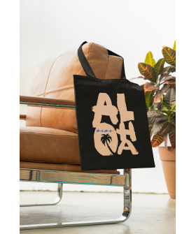 Eco-bag shopper MEMO black "Aloha" 