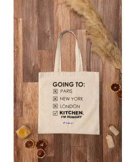 Eco-bag shopper MEMO natural "Going to: ... " 