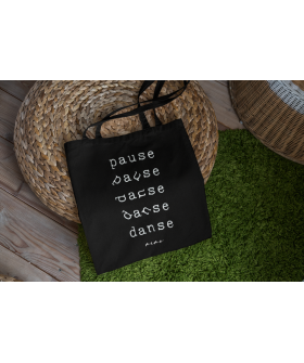 Eco-bag shopper MEMO black "pause - danse" 