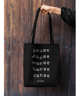 Eco-bag shopper MEMO black "pause - danse" 