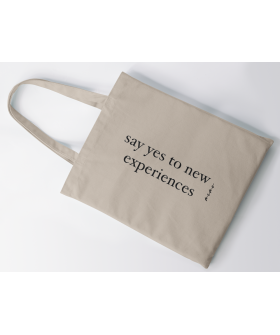 Eco-bag shopper MEMO natural "say yes to new experiences" 