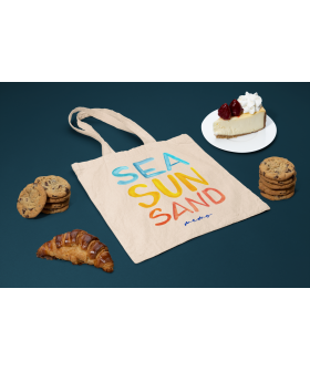 Eco-bag shopper MEMO natural "Sea Sun Sand" 