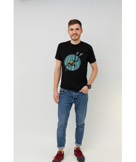 MEMO T-shirt men's black print "Scuba diver"