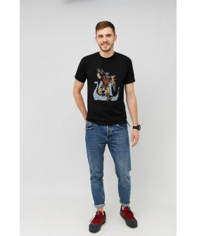 MEMO T-shirt men's black print "Viking"