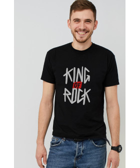 MEMO T-shirt men's black print "King of Rock"