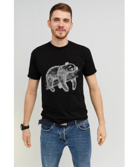 MEMO T-shirt men's black print "Bear"