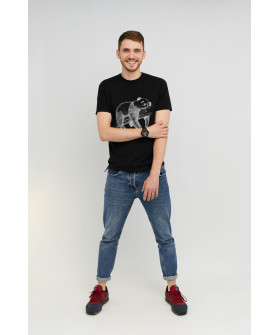 MEMO T-shirt men's black print "Bear"