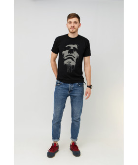 MEMO T-shirt for men black print "Look"