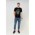 MEMO T-shirt for men black print "Look"