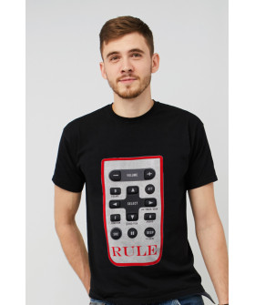 MEMO T-shirt men's black print "Rule"