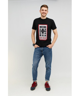 MEMO T-shirt men's black print "Rule"