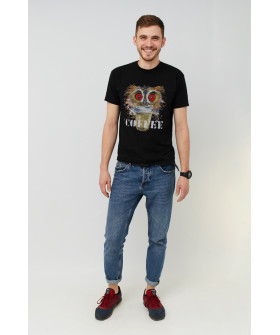 MEMO T-shirt men's black print "Coffee"