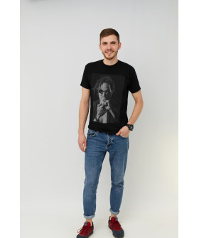 MEMO T-shirt men's black print "Rasta"