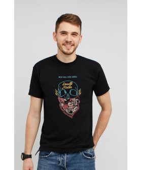 MEMO T-shirt men's black print "Skull"