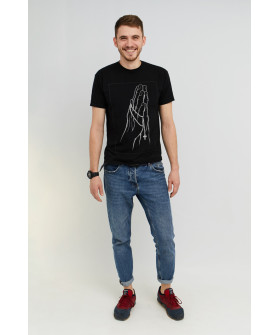 MEMO T-shirt men's black print "Prayer"
