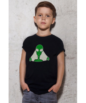 Young&Free children's black T-shirt "UFO"