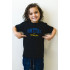 Young&Free children's patriotic black T-shirt "Dmytro est.Ukraine"