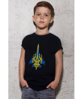 T-shirt Young&Free children's patriotic black