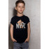 Young&Free children's black T-shirt "Nice to meet you"