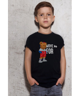 Young&Free children's black T-shirt "Move for"