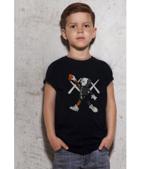 Young&Free children's black T-shirt "Kaws"