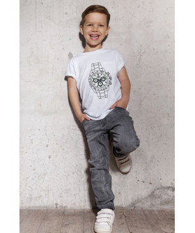 Young&Free children's white T-shirt "Chronograph"