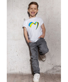 T-shirt Young&Free children's patriotic white