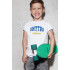 Young&Free children's patriotic white T-shirt "Dmytro est.Ukraine"