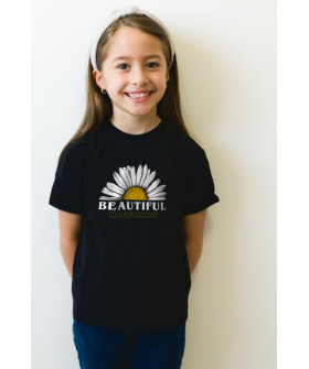 Young&Free children's black T-shirt "Beautiful confusion"