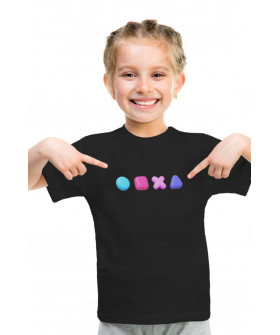 Young&Free children's black T-shirt "Game"