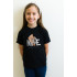 Young&Free children's black T-shirt "Nice to meet you"