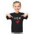 Young&Free children's black T-shirt "Heart"