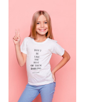 Young&Free children's white T-shirt "Don't be like everyone else, darling."