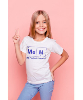 Young&Free children's white T-shirt Mom - "the perfect element"