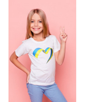 T-shirt Young&Free children's patriotic white