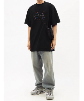 Футболка Trace of Space Oversize мужская черная "The Boss Great Wall"