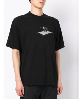 T-shirt Trace of Space Oversize men's black "Addiction"