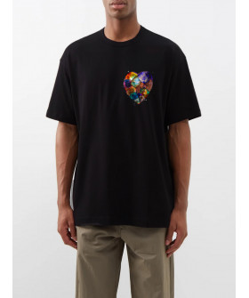 Trace of Space Oversize men's black T-shirt "Heart of the Galaxy"