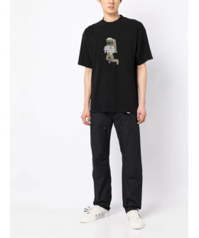 Футболка Trace of Space Oversize мужская черная "Be free"