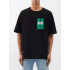 T-shirt Trace of Space Oversize men's black "I don`t believe in humans"