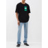 T-shirt Trace of Space Oversize men's black "I don`t believe in humans"