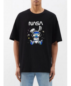 Trace of Space Oversize T-shirt for men black "Nasa"