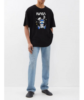 Футболка Trace of Space Oversize мужская черная "Nasa" футболка Trace of Space Oversize