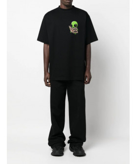 Футболка Trace of Space Oversize мужская черная "Believe in yourself"