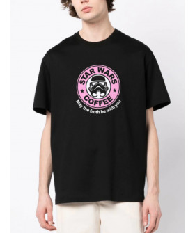 Футболка Trace of Space Oversize мужская черная "Star wars coffee"